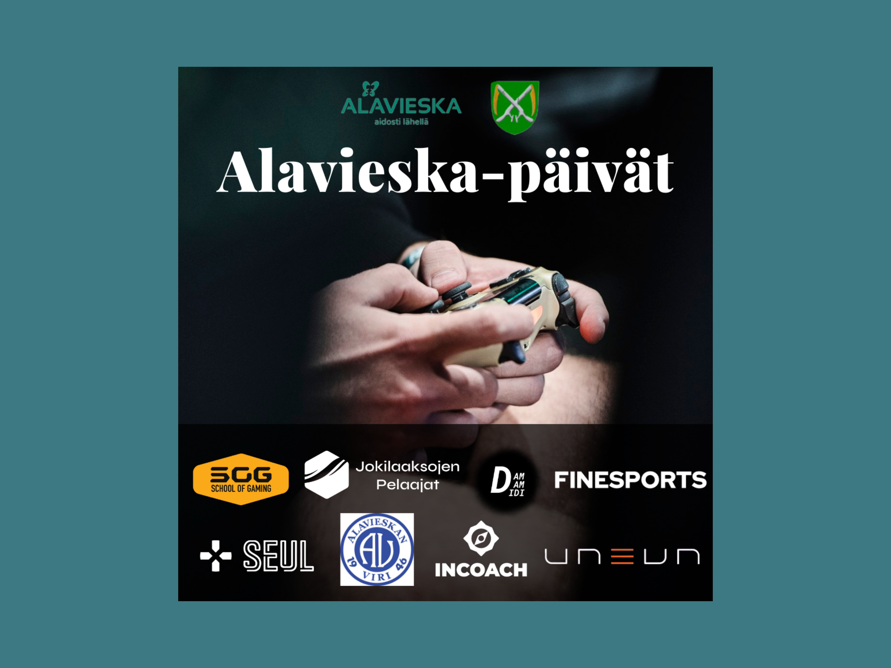 Alavieskan pelitapahtuman mainos.